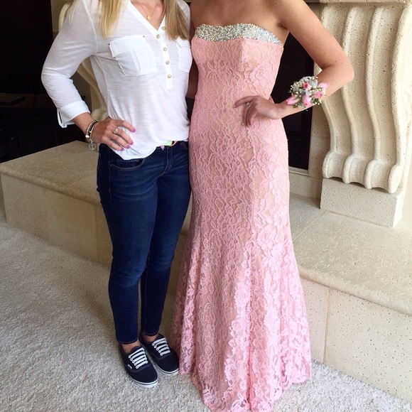 Pink Long Prom Dress - Picture 1 of 8